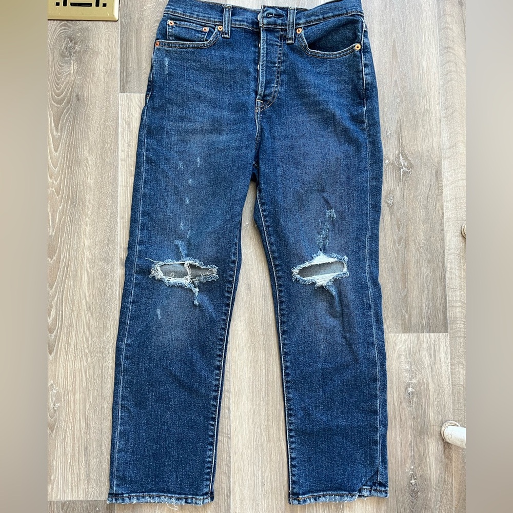 Levis Dark Wash Wedgie Straight Jean